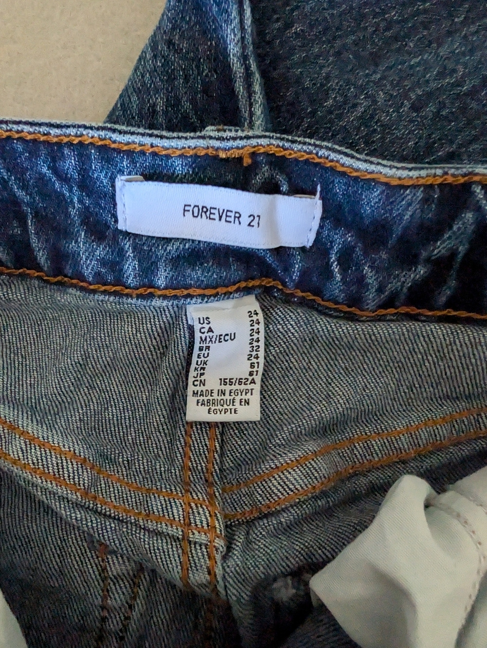 Classic High Waist Straight Blue Jeans Denim 99% Cotton 24" Cowgirl Minimalist image 10